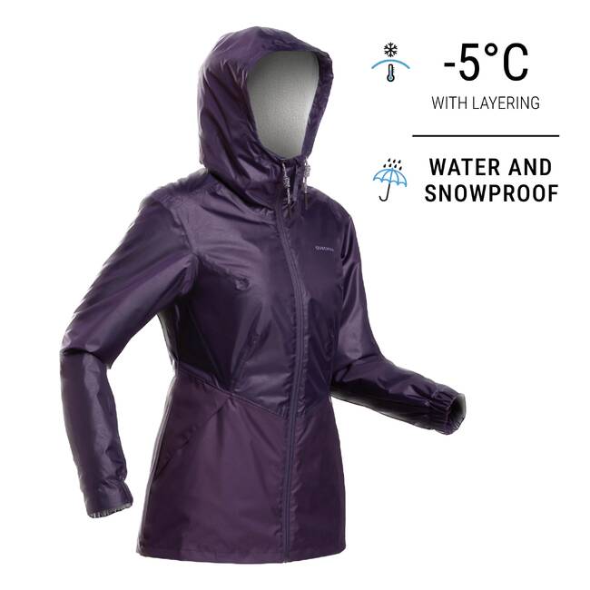 Buy Women's Snow Hiking Jacket Warm - 5°C Water Repellent Online