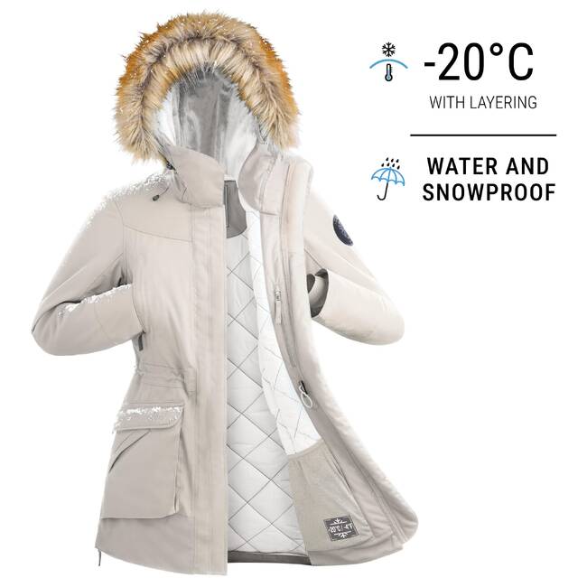 Women's winter waterproof hiking parka - SH900 -20°C