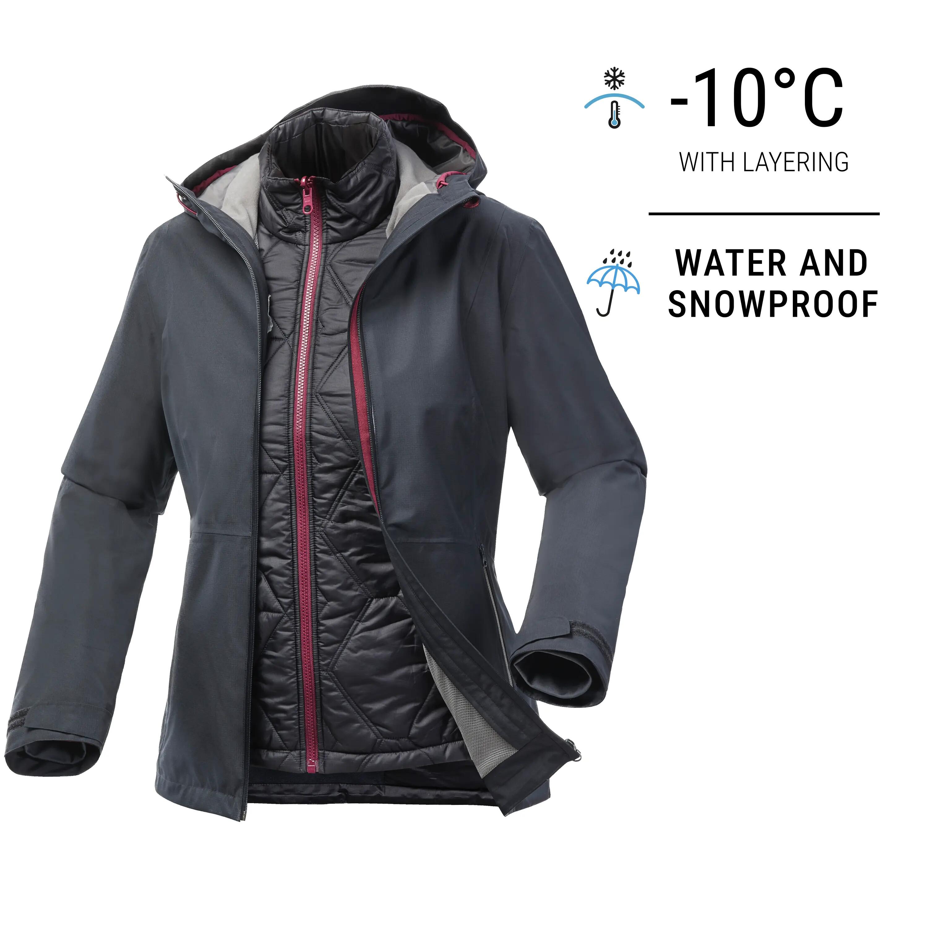 Dámská turistická bunda 3v1 -10 °C nepromokavá SH500 Mountain 11/48