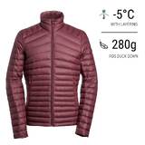 Men’s mountain trekking down jacket - MT100 -5°C Burgundy