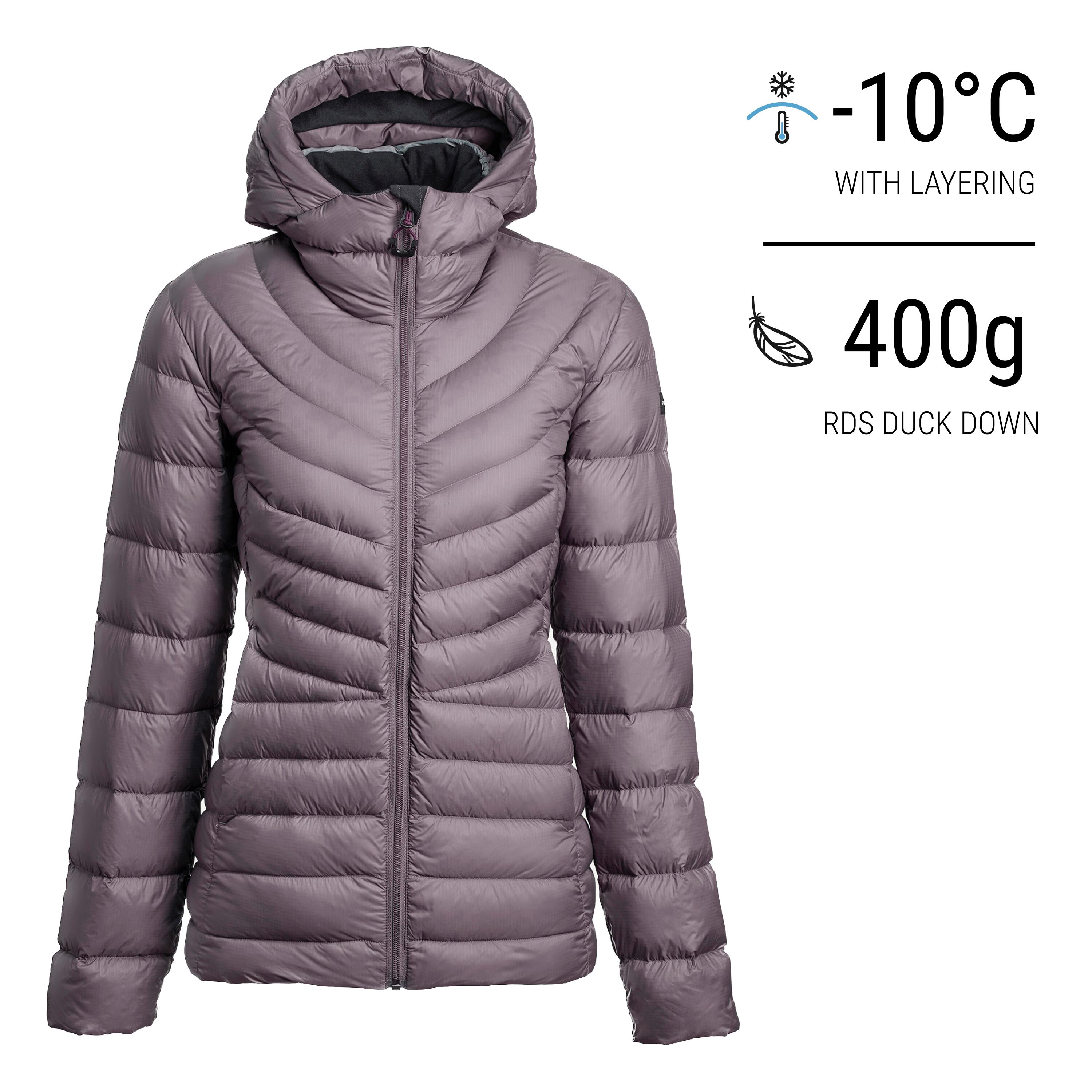 Women’s mountain trekking hooded down jacket - MT500 -10°C 2/11