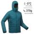 Men Puffer Jacket for Trekking - MT100 -5°C Petrol Blue