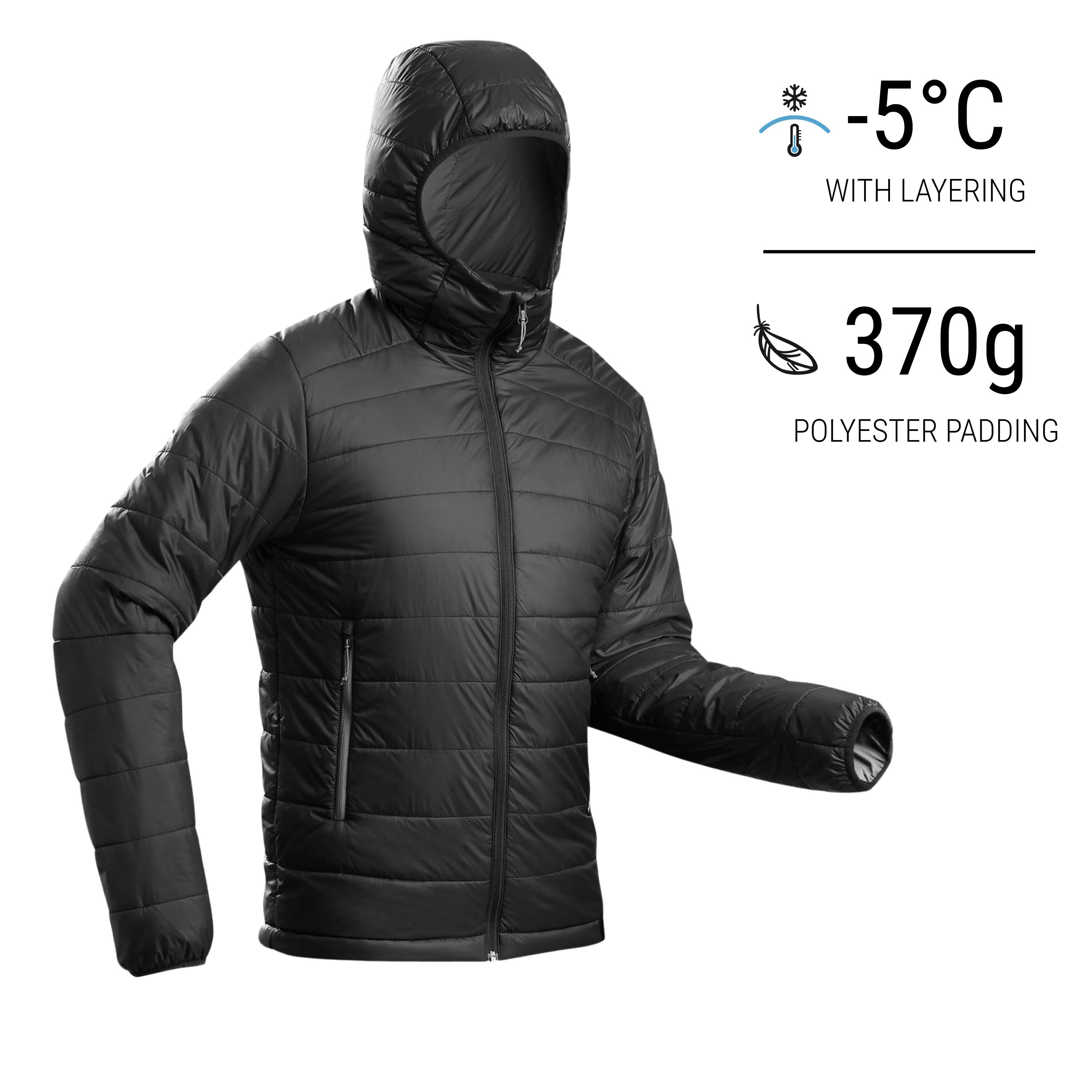 Piumino trekking uomo MT100 OVATTA nero 10/13