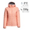 Women Puffer Jacket for Trekking - MT100 -5°C Orange