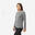 Women's Long-Sleeved Fitness T-Shirt 100 - Grey