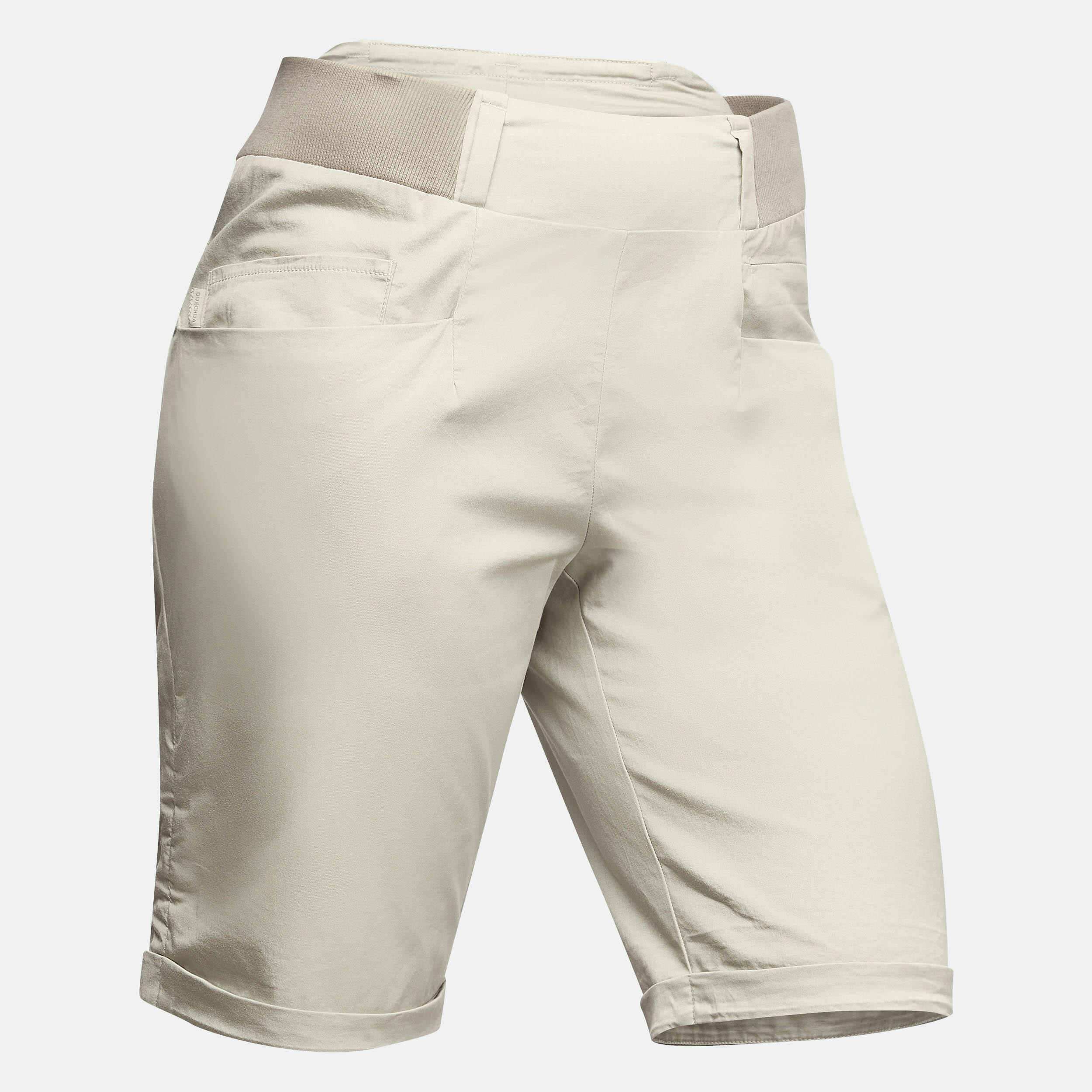 Pantalones cortos de montaña y trekking bermudas Mujer Quechua NH500 beige claro 6/6