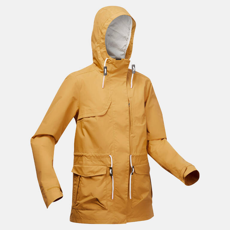 Jaket Hiking Wanita Waterproof NH550 - Kuning