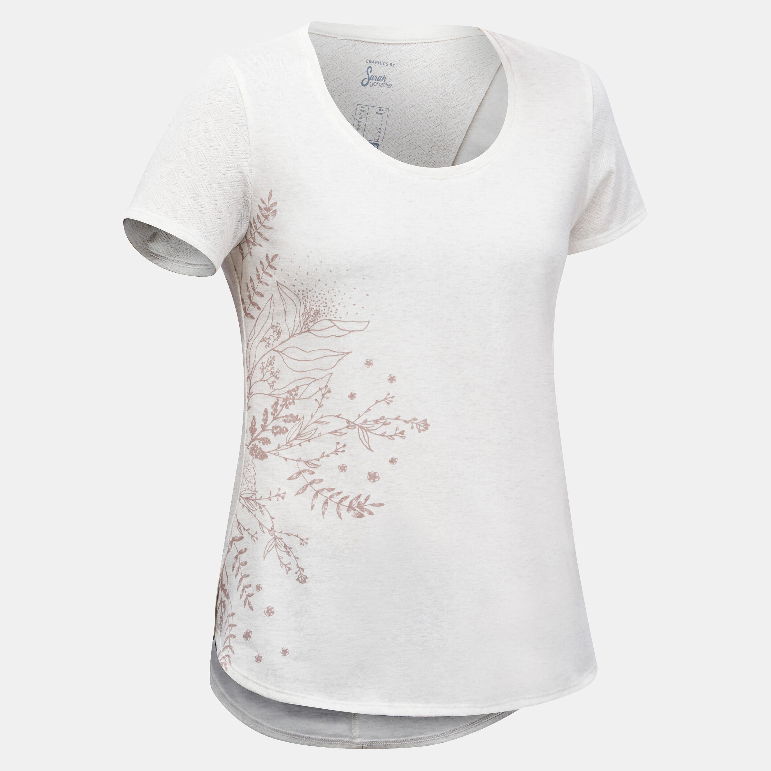 T-shirt de randonnée femme, NH 500 7/11
