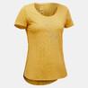 Women Half Sleeve Cotton T-Shirt Ochre Yellow - NH500