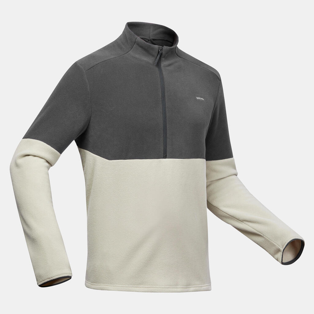 Ανδρικό fleece πεζοπορίας MH 500 - Μπεζ
