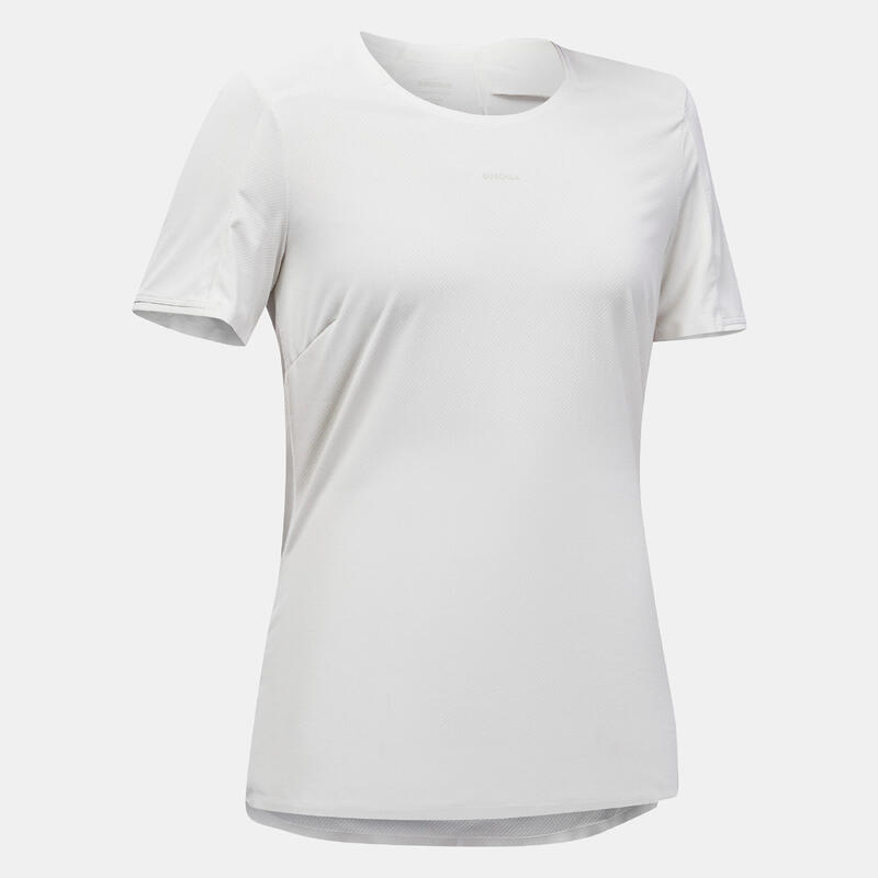 Camiseta de montaña y trekking manga corta Mujer Quechua MH500