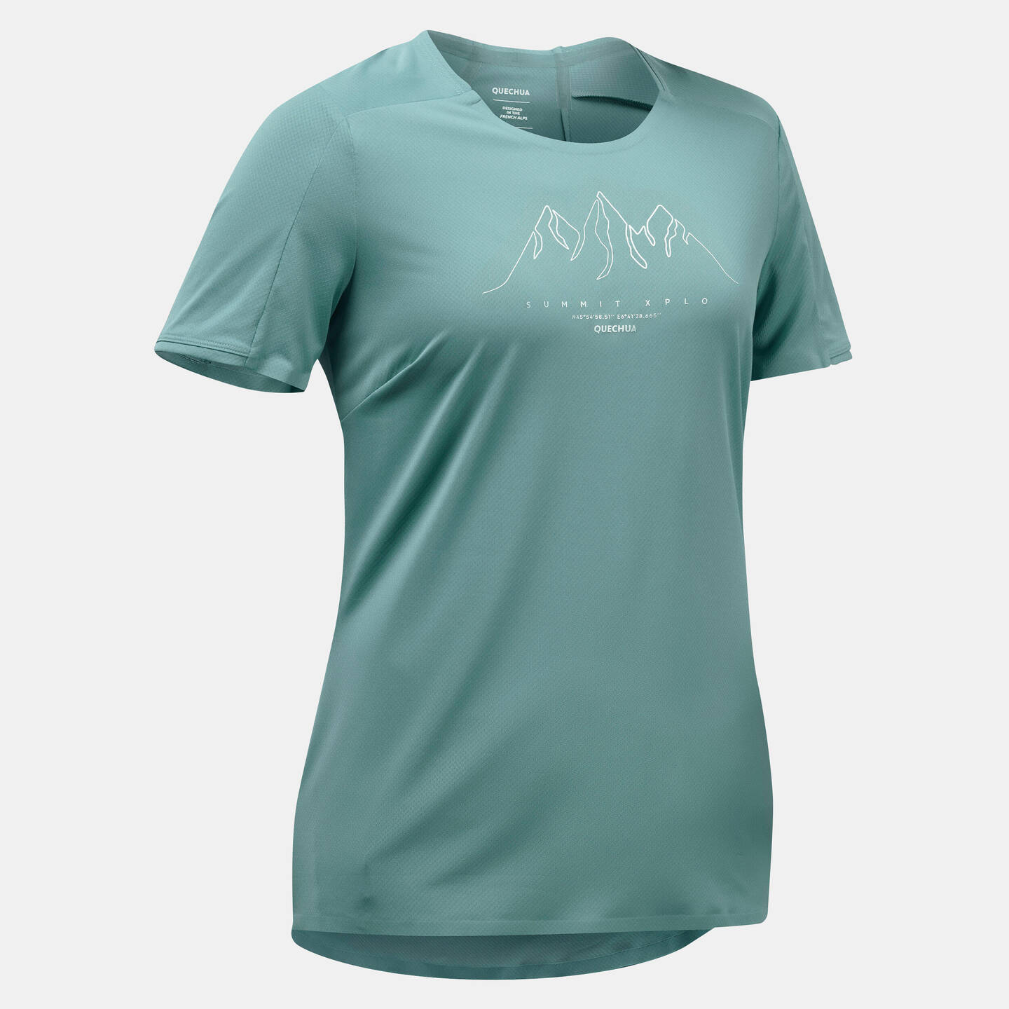 QUECHUA Wandershirt Damen kurzarm - MH500_zedernfarben kühl