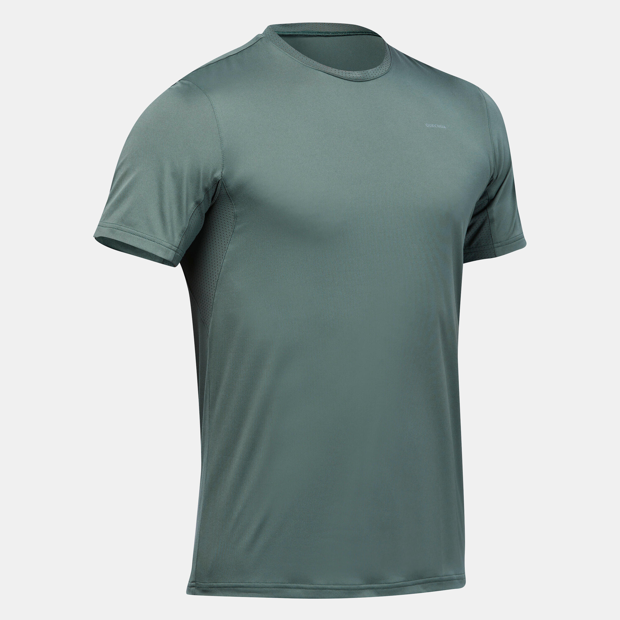 Men's synthetic short-sleeved hiking T-shirt - MH100 
