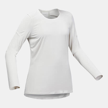 Majica dugih rukava za planinarenje MH500 ženska - bež