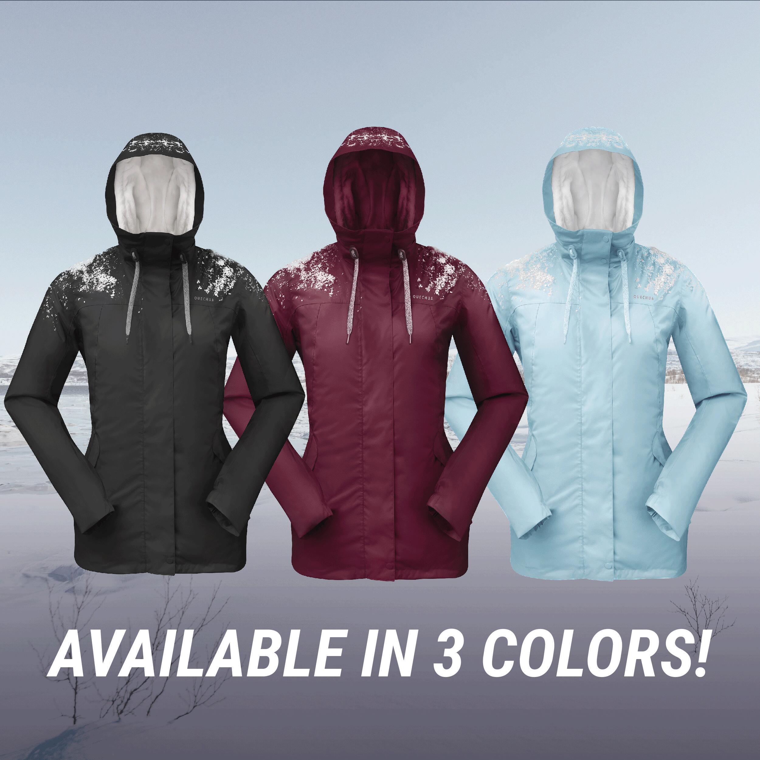 Women’s Waterproof Winter Hiking Jacket SH100 XWARM 10°C