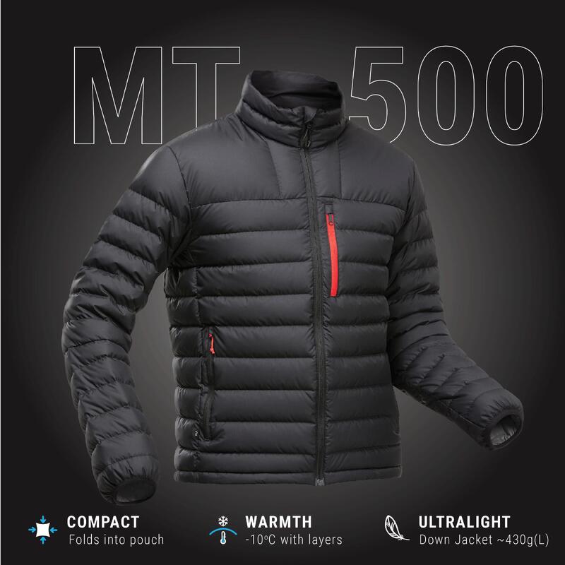 Men’s mountain trekking down jacket - MT500 -10°C