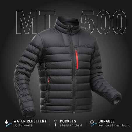 Men’s mountain trekking down jacket - MT500 -10°C