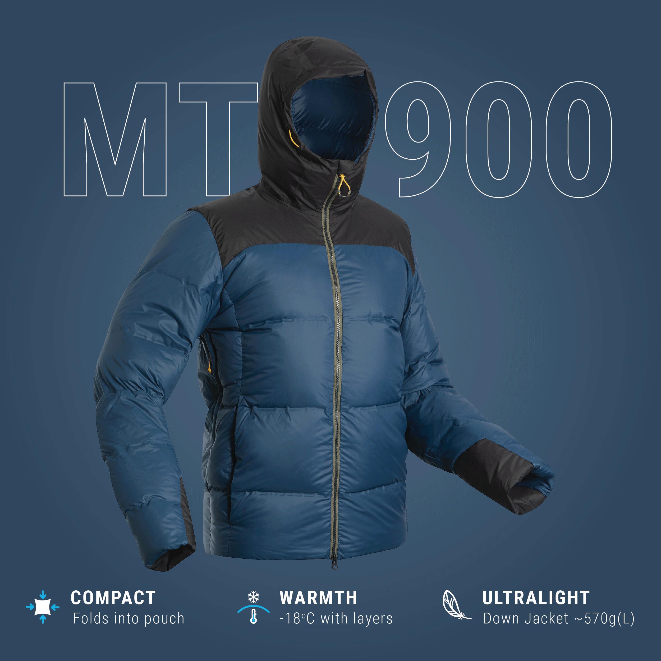 Men Puffer Jacket for Trekking - MT50 Grey