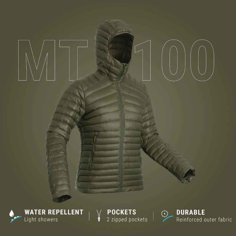 Men's Mountain Trekking Hooded Down Jacket - MT100 -5 °C