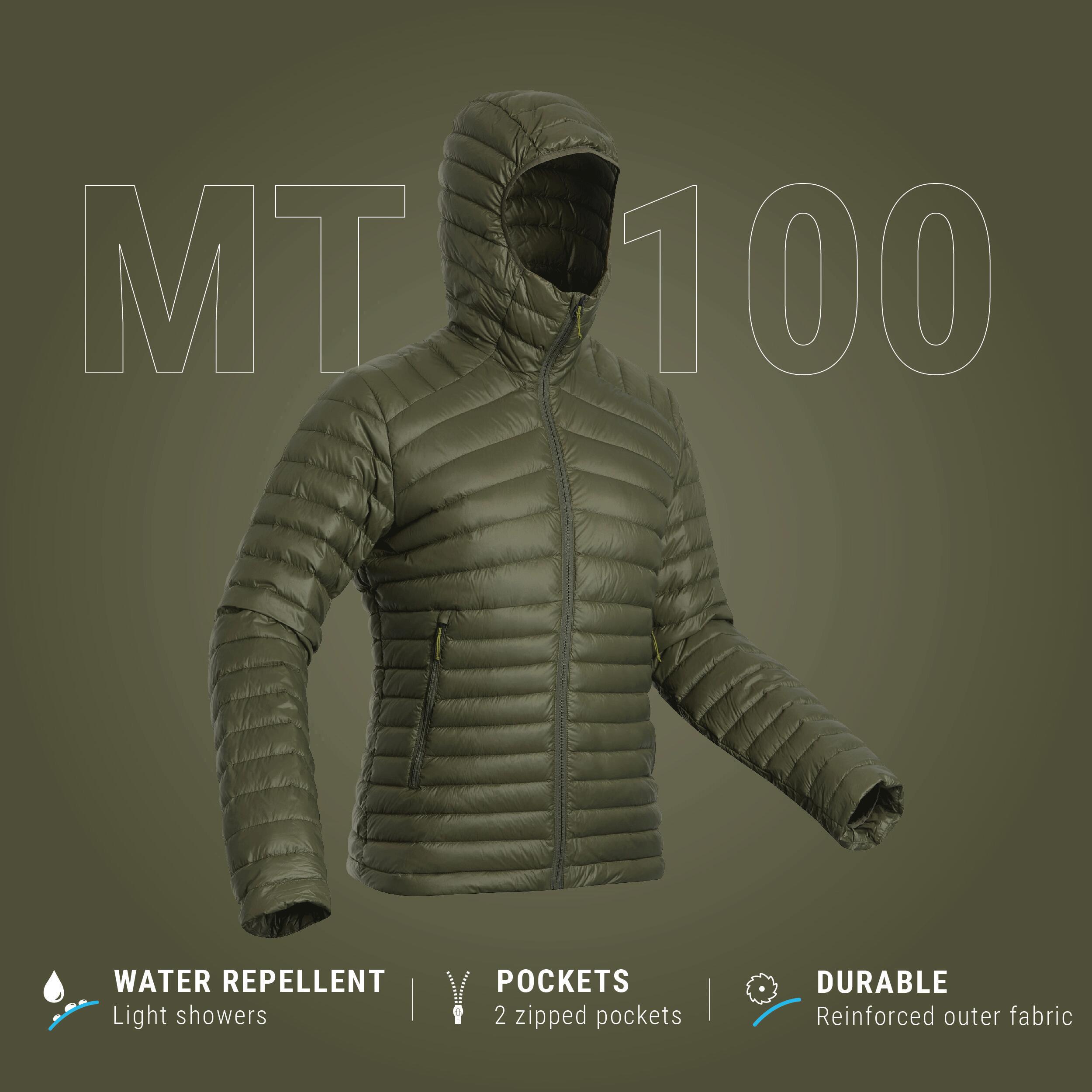 Men's Mountain Trekking Hooded Down Jacket - MT100 -5 °C 2/10