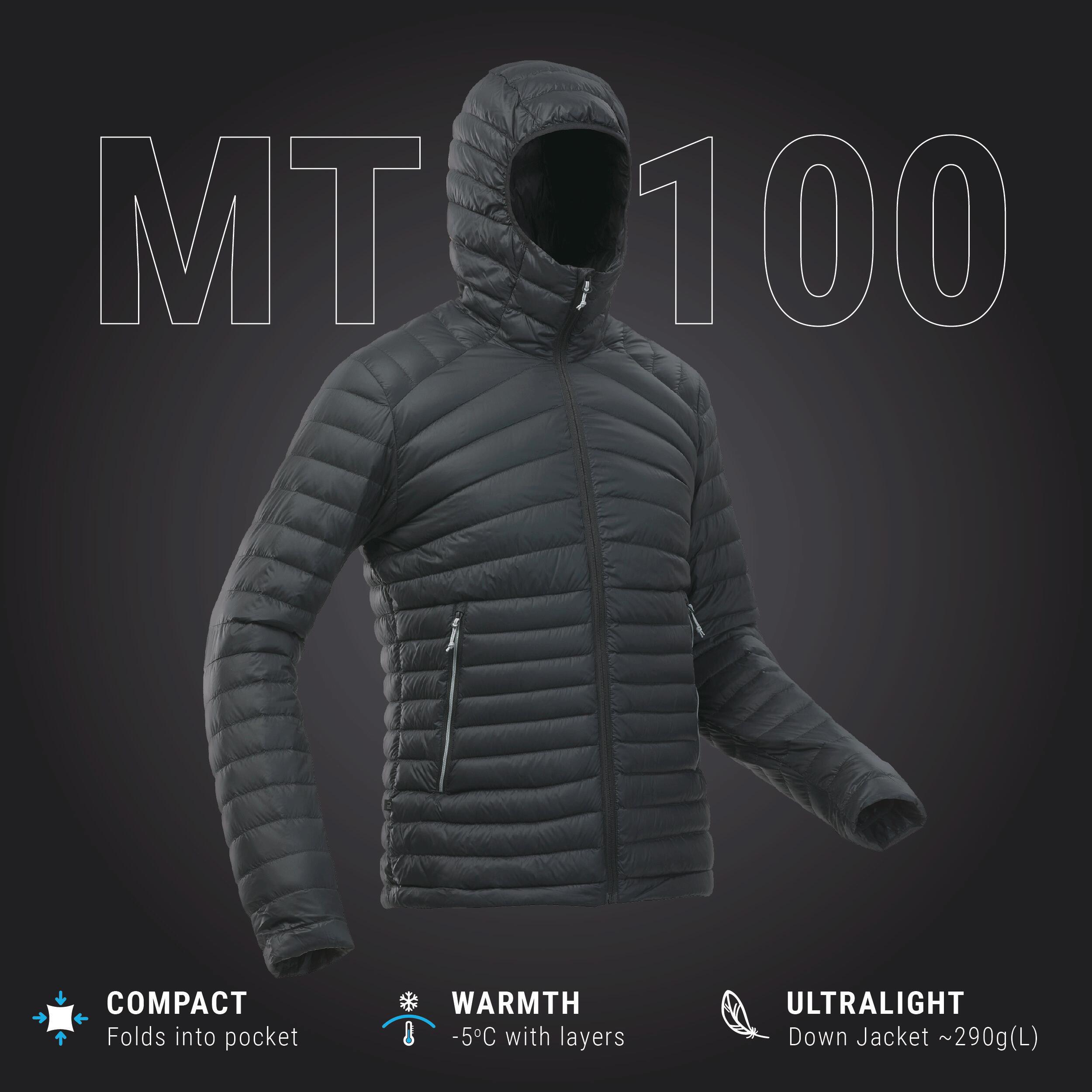 Men's Mountain Trekking Hooded Down Jacket - MT100 -5 °C 2/11