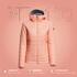 Women Warm Puffer Jacket with hood for mountain trekking- MT100 - 5°C - Orange