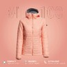 Women Warm Puffer Jacket with hood for mountain trekking- MT100 - 5°C - Orange