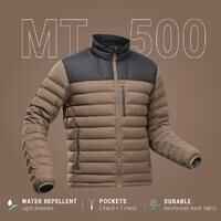 מעיל פוך לגברים לטרקים בהרים MT500 ‏‏‎-10°C חום/שחור
