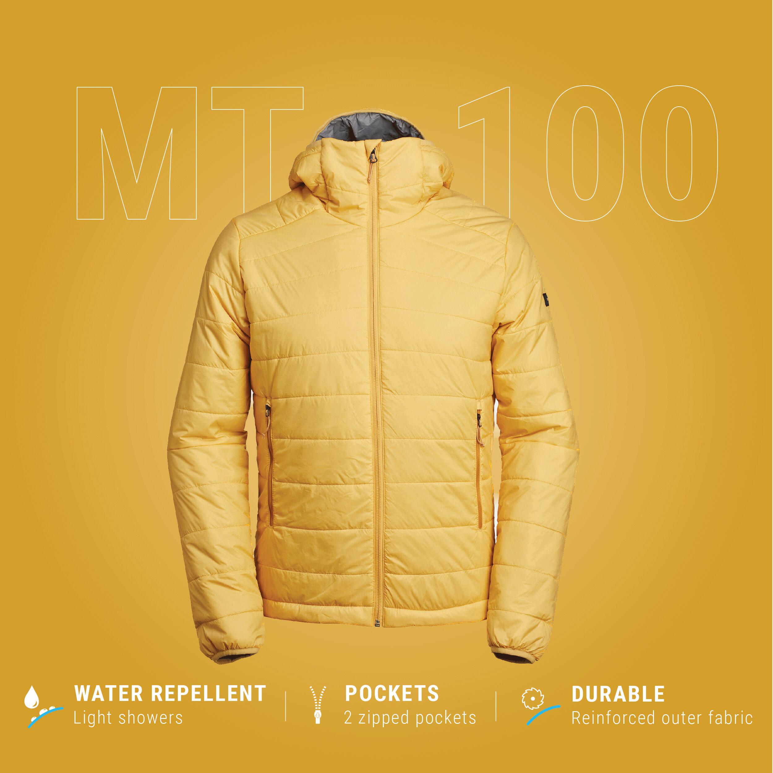 Men's Synthetic Mountain Trekking Hooded Padded Jacket - MT100 - 5°C 2/11