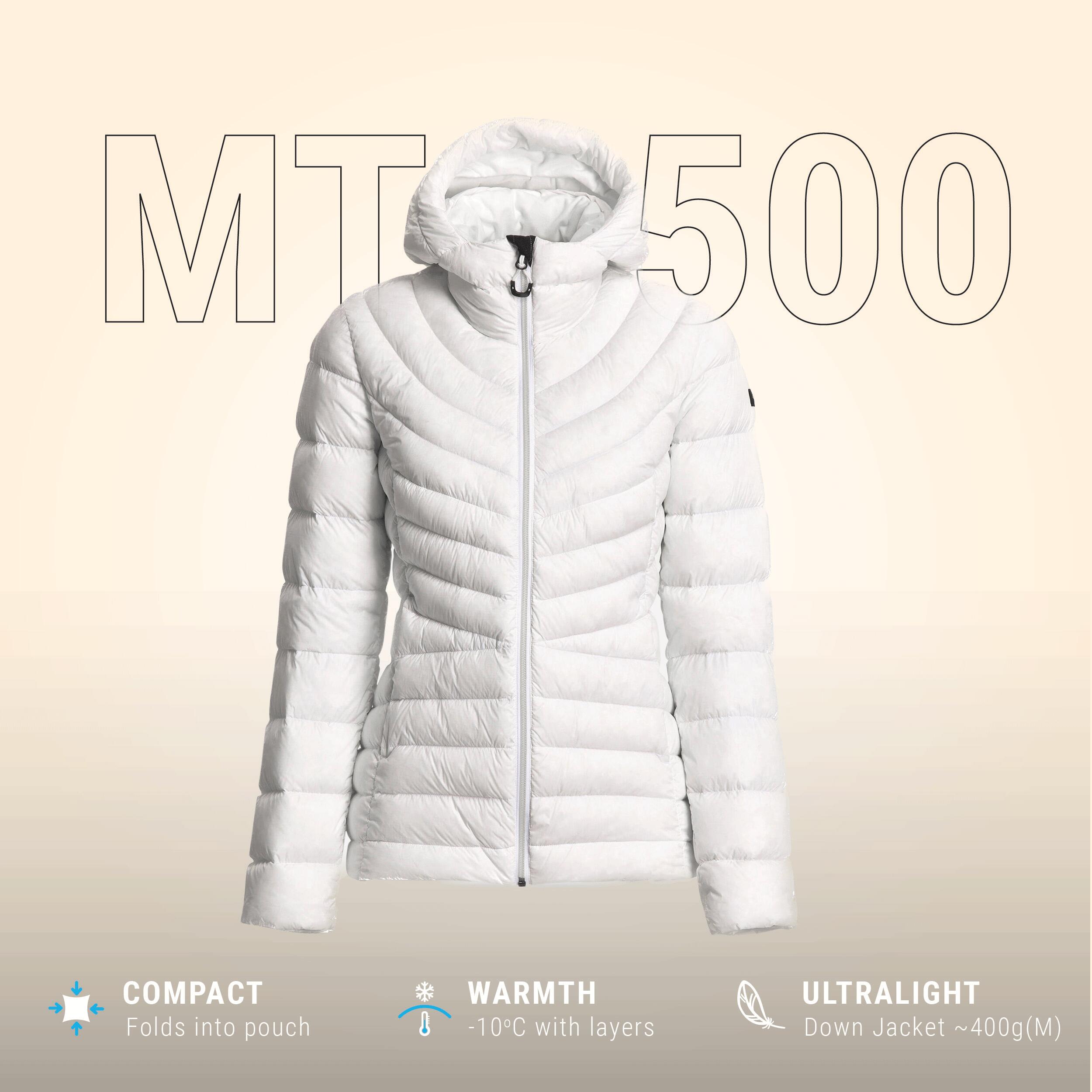 Women’s mountain trekking hooded down jacket - MT500 -10°C 4/13