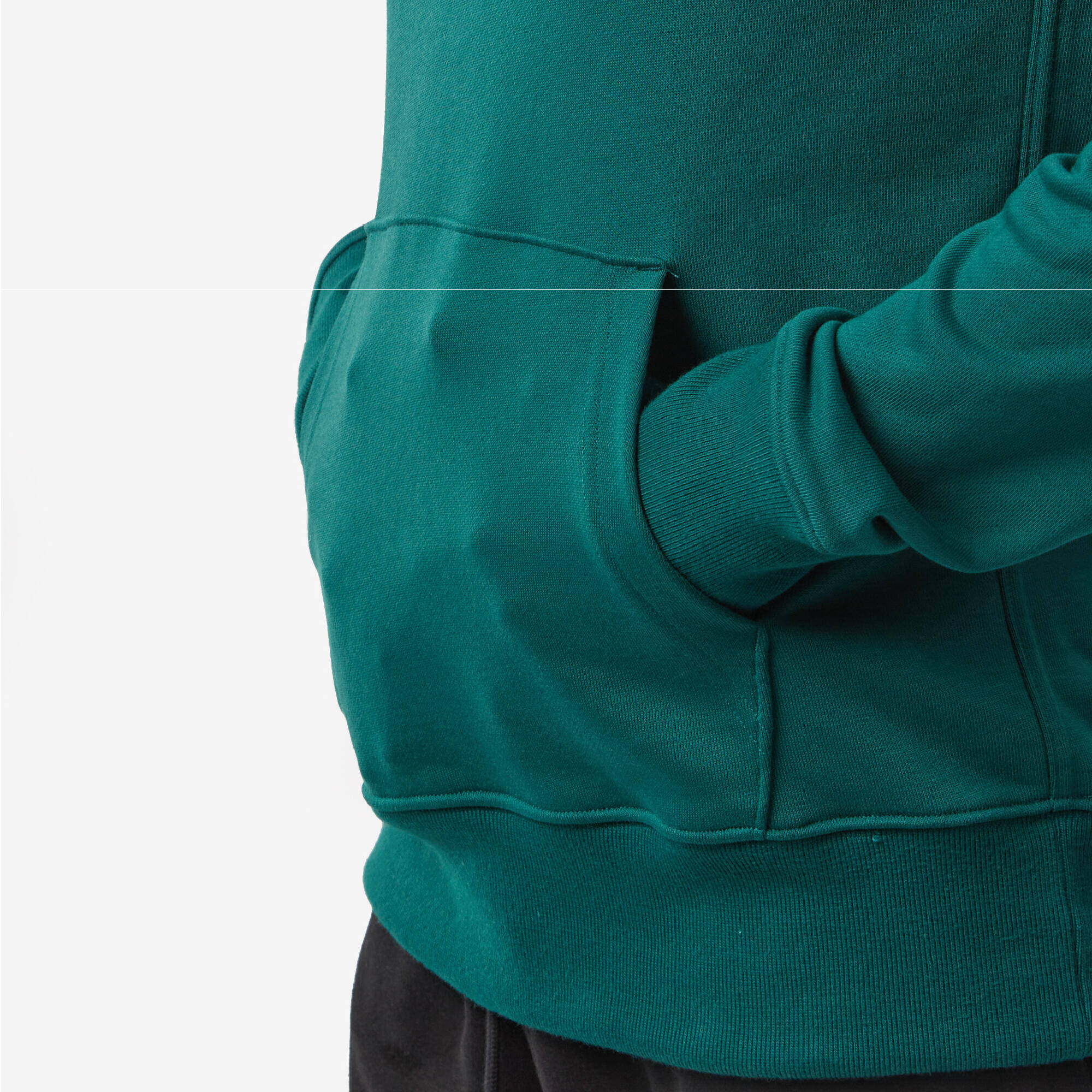 Men's Sweatshirt With Hood And Print 500- Green -  4