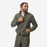 Men's Cardio Fitness Tracksuit Jacket FJA 100 - Khaki