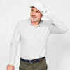 Men's golf long-sleeved polo shirt - MW500 grey