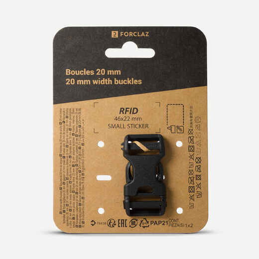 
      Backpack strap buckle repair for 20mm Strap - double pin lock
  