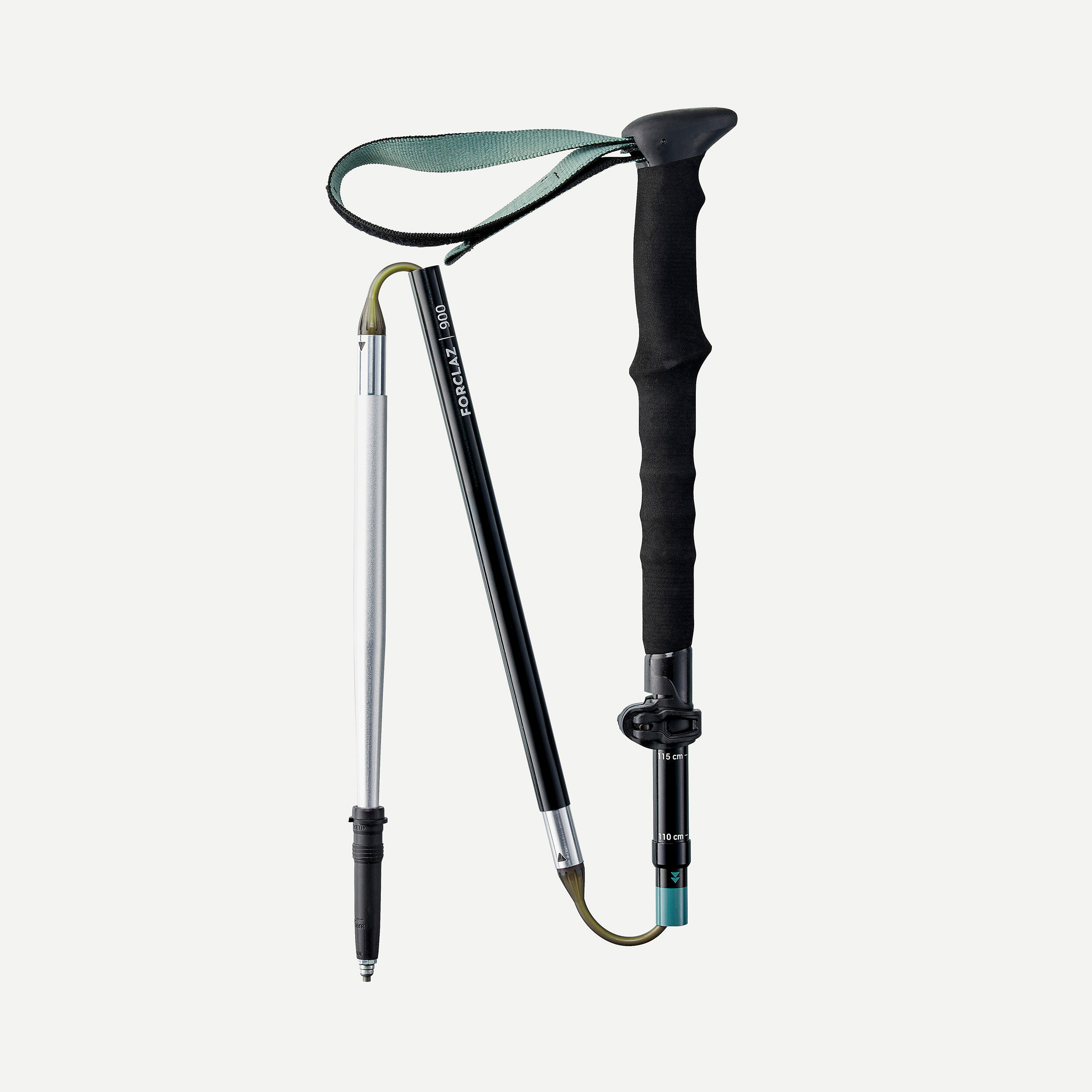 1 Ultra compact Trekking Pole MT900 Black Decathlon
