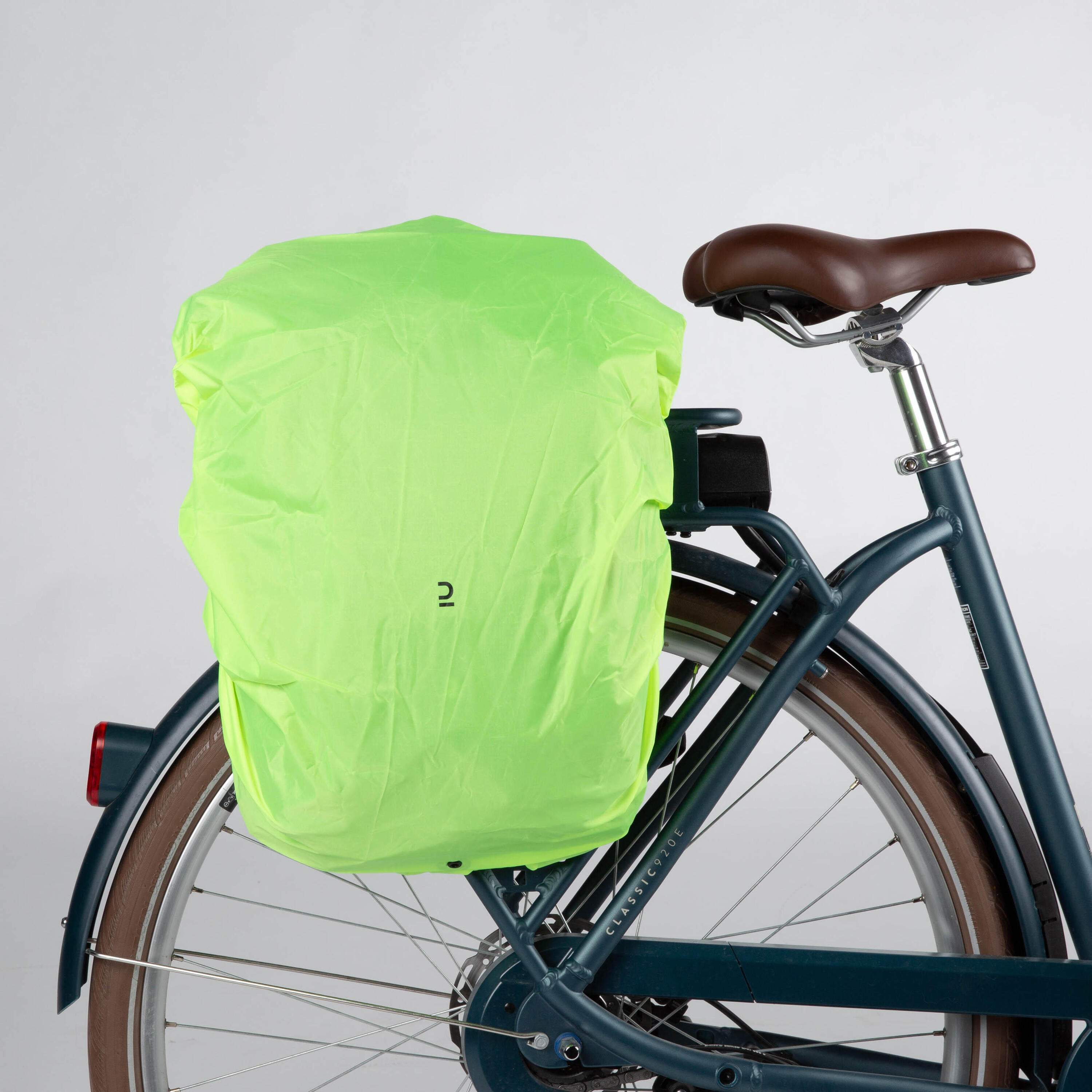 Doppel-Fahrradtasche Gepäcktasche Rucksack für Gepäckträger 27 L reflektierend 15/15