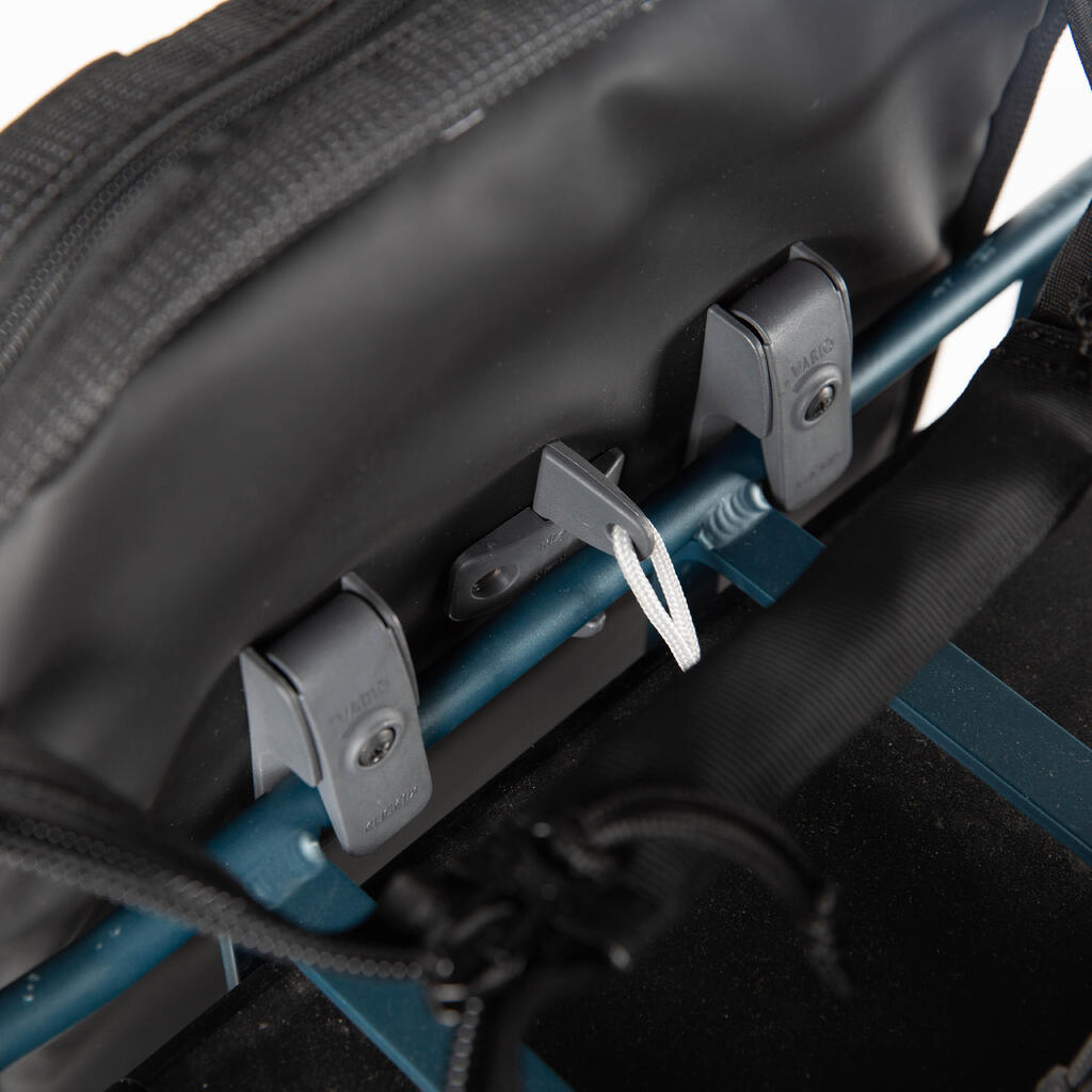 Doppel-Fahrradtasche Gepäcktasche Rucksack für Gepäckträger 27 L reflektierend