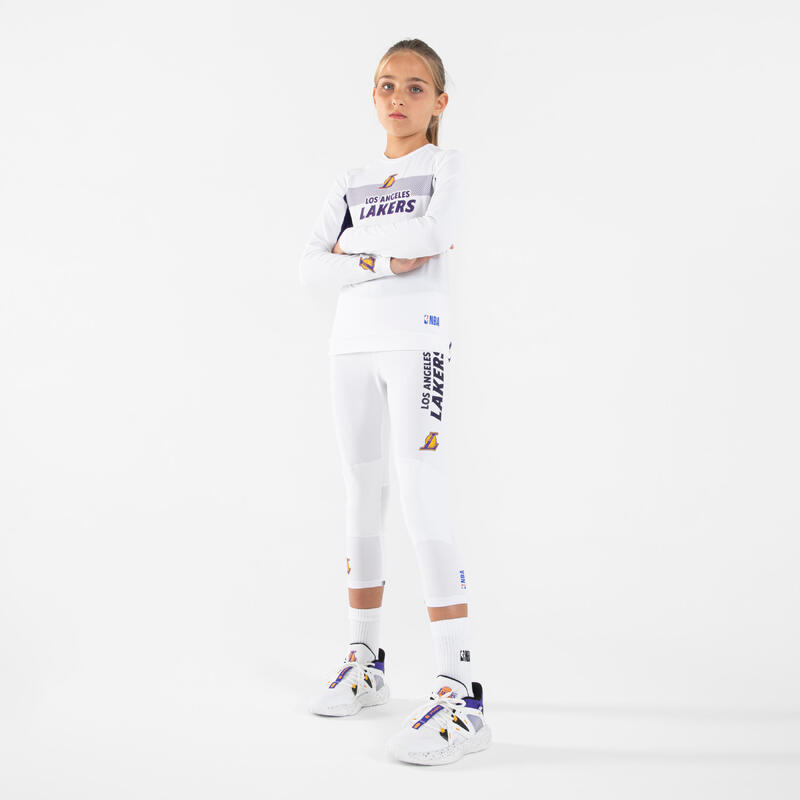 Sous-maillot basketball NBA Los Angeles Lakers Enfant - UT500 Blanc