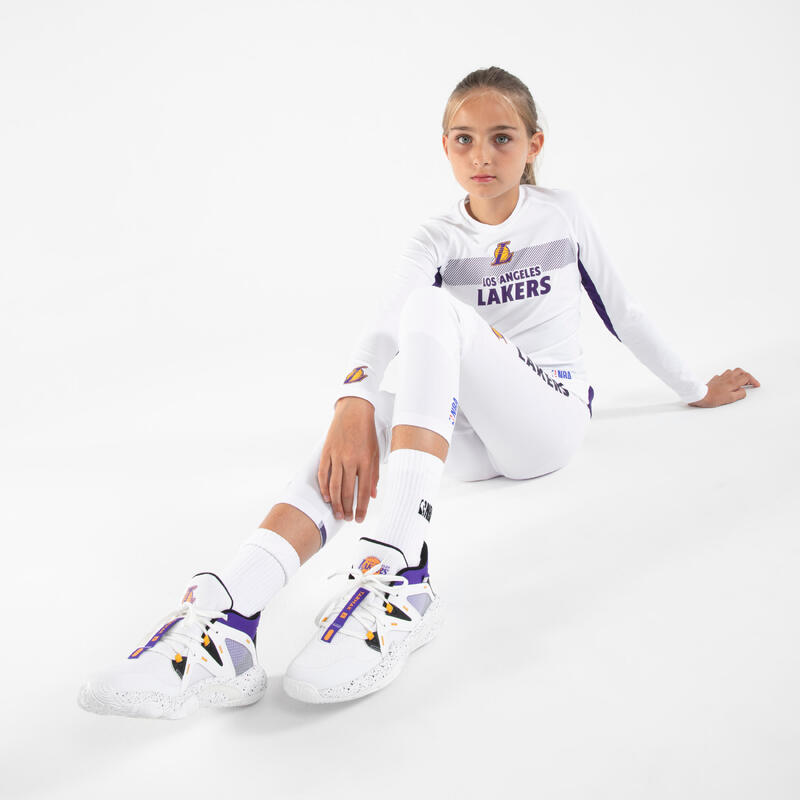 Sous-maillot basketball NBA Los Angeles Lakers Enfant - UT500 Blanc