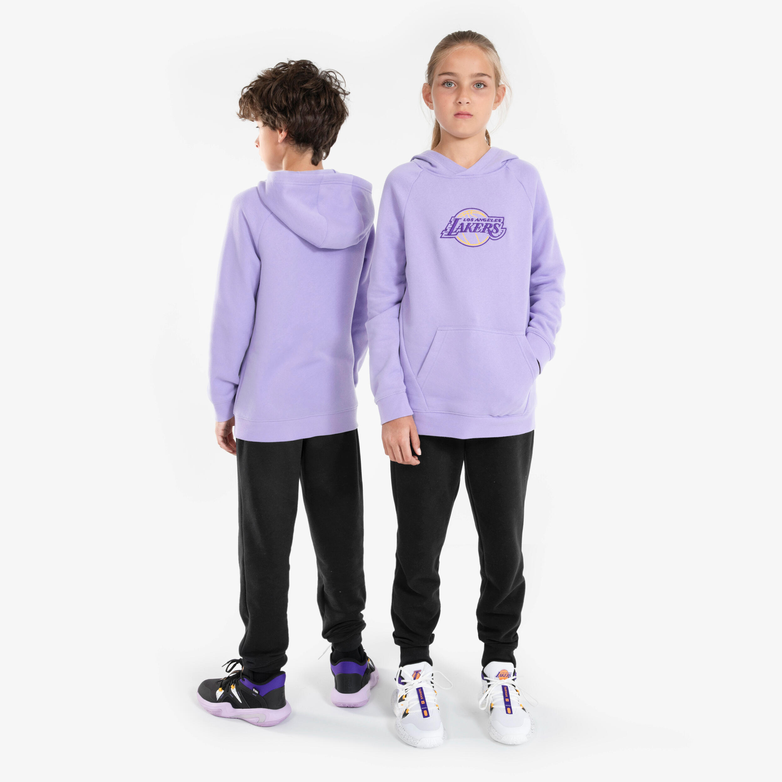 NBA Basketbal trainingsbroek 900 kind zwart 5/8