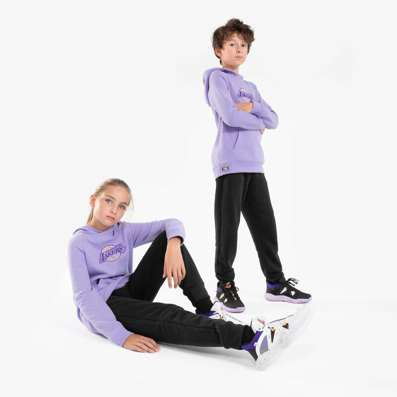 Basketbalhoodie voor kinderen 900 NBA Los Angeles Lakers paars
