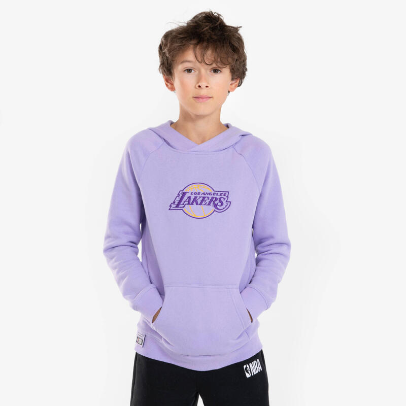 兒童款連帽衫 900 NBA 洛杉磯湖人隊 - 紫色