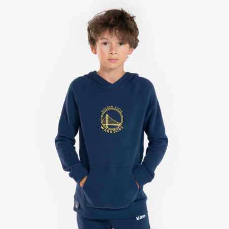 Majica s kapuljačom 900 NBA Golden State Warriors dječja mornarski plava