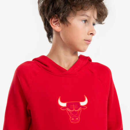 Vaikiškas džemperis su gobtuvu „900 NBA Chicago Bulls“, raudonas