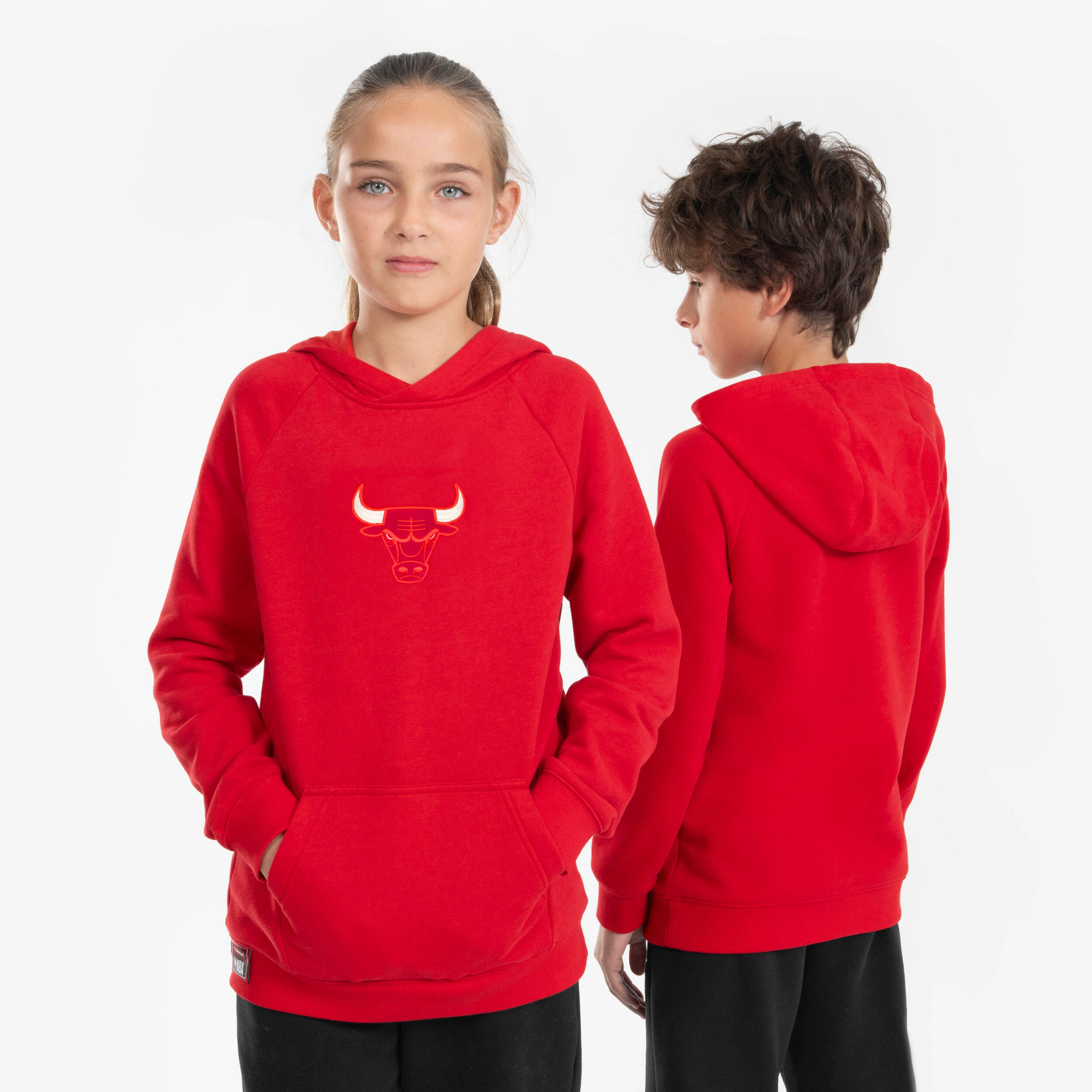 Tarmak - Sweat À Capuche Chicago Bulls Enfant - Hoodie 900 Nba Rouge - Sweat-shirt - Basketball / Netball - Rouge - 14 À 16 Ans - Decathlon