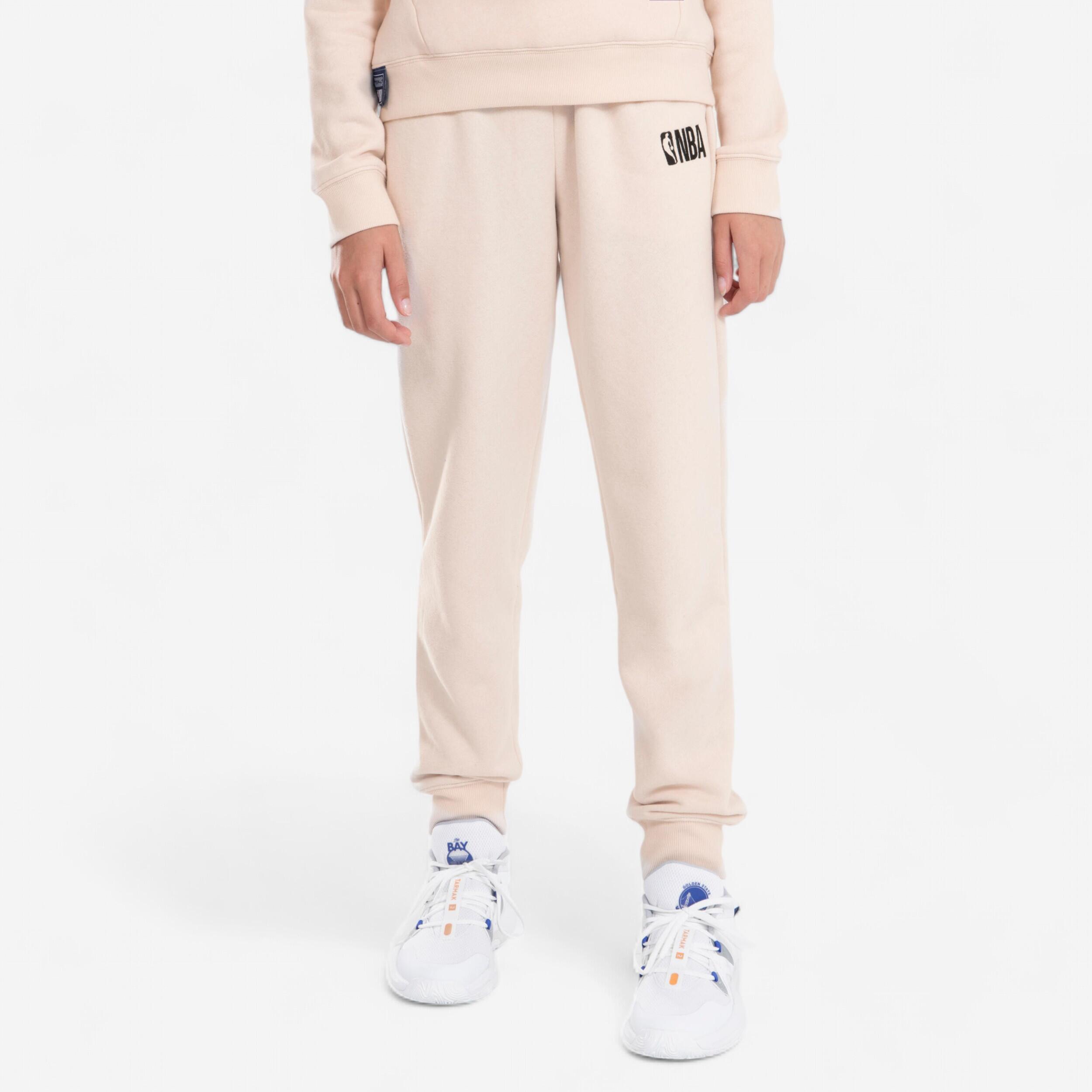 Tarmak - Pantalon Nba Enfant - P900 Nba Beige - Pantalons - Basketball / Netball - Beige-multicolore - 14 À 16 Ans - Decathlon