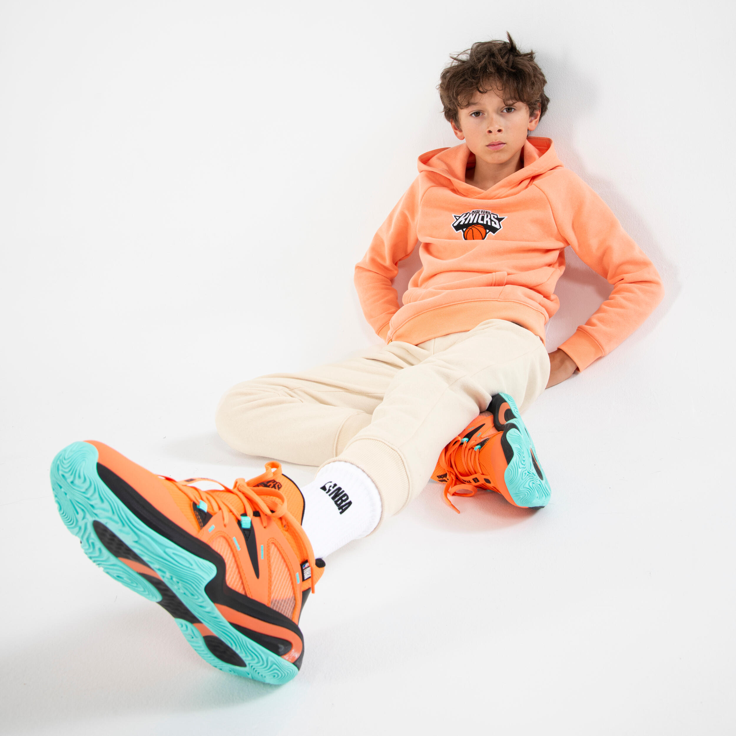 Sudadera con capucha New York Knicks Niño - Hoodie 900 NBA Naranja 2/8