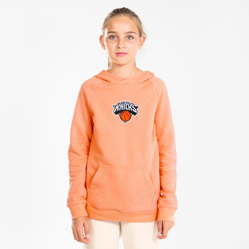 Detská mikina s kapucňou 900 NBA New York Knicks oranžová