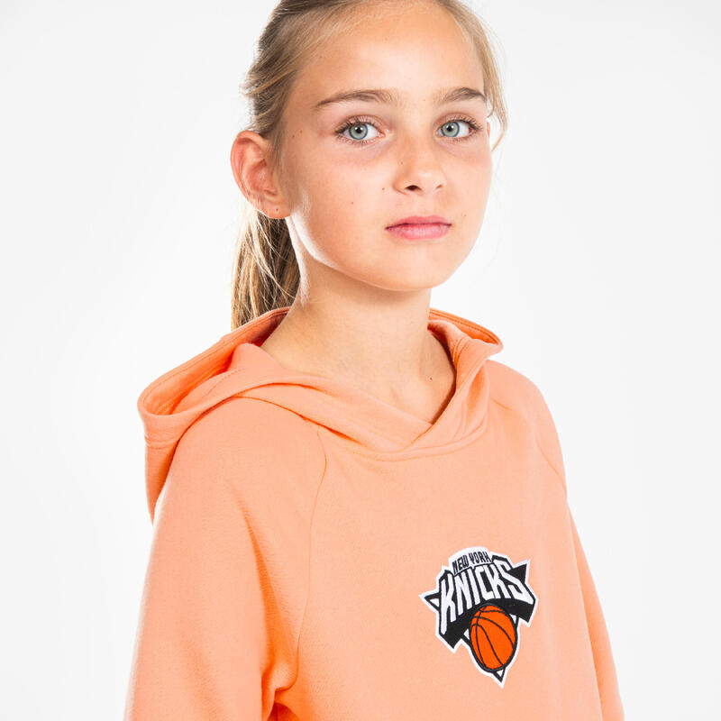 Basketbalhoodie voor kinderen 900 NBA New York Knicks oranje