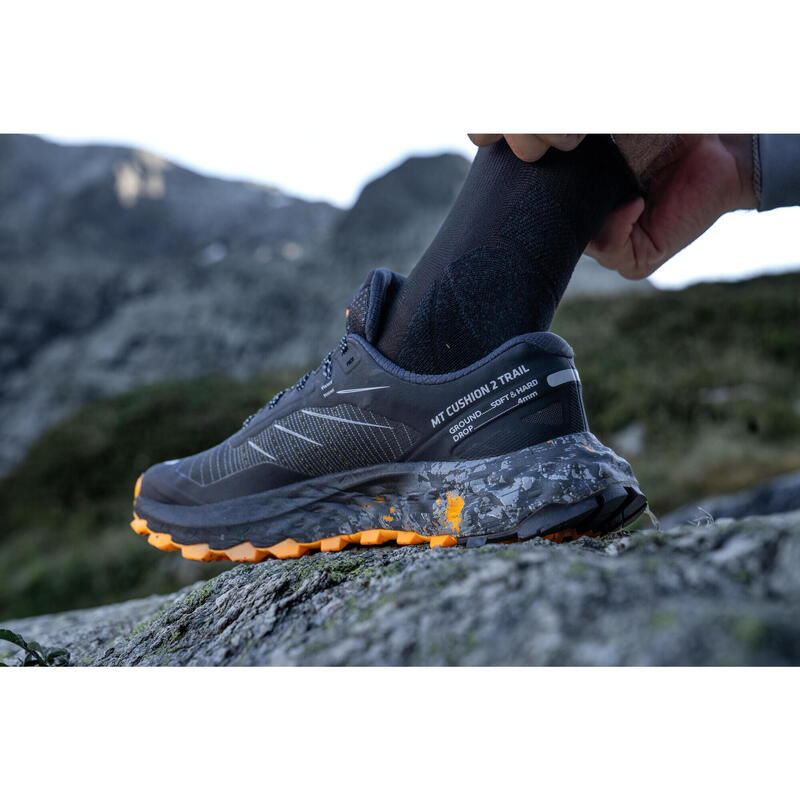 Scarpe trail uomo MT CUSHION 2 nero-arancione